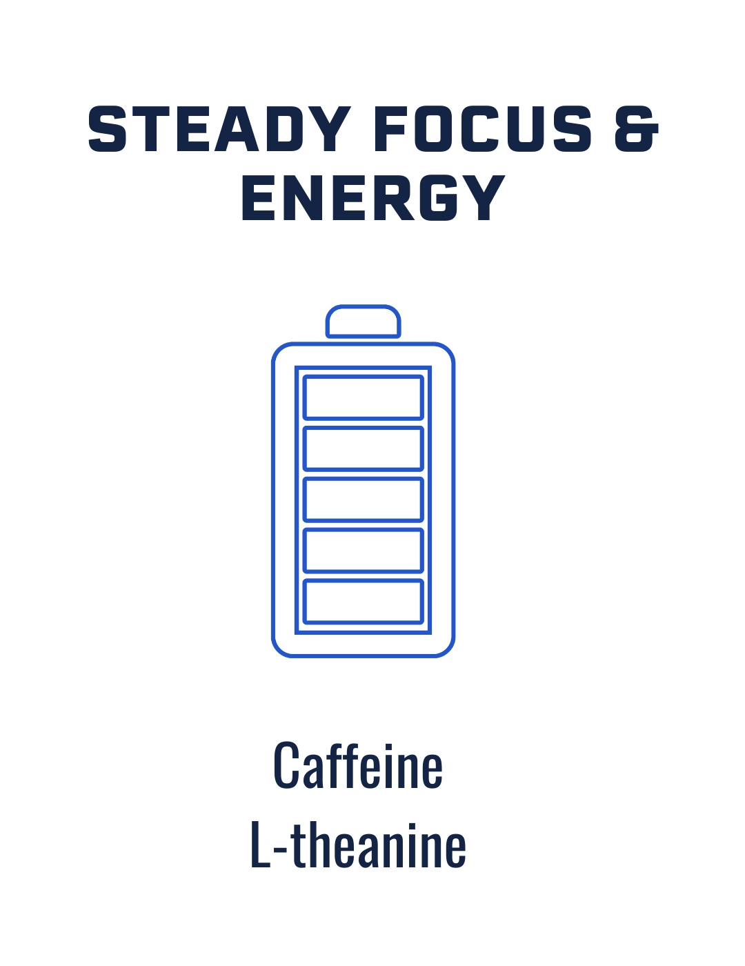 Steady focus and energy icon with battery symbol
