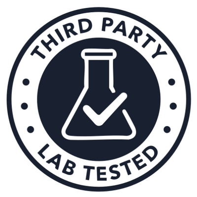 Third-party lab tested quality badge